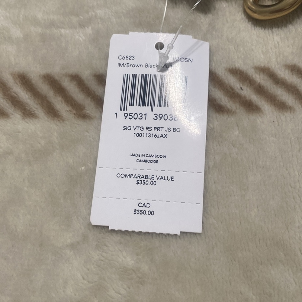 NWT Coach Signature Vintage Brown Black - Picture 7 of 7